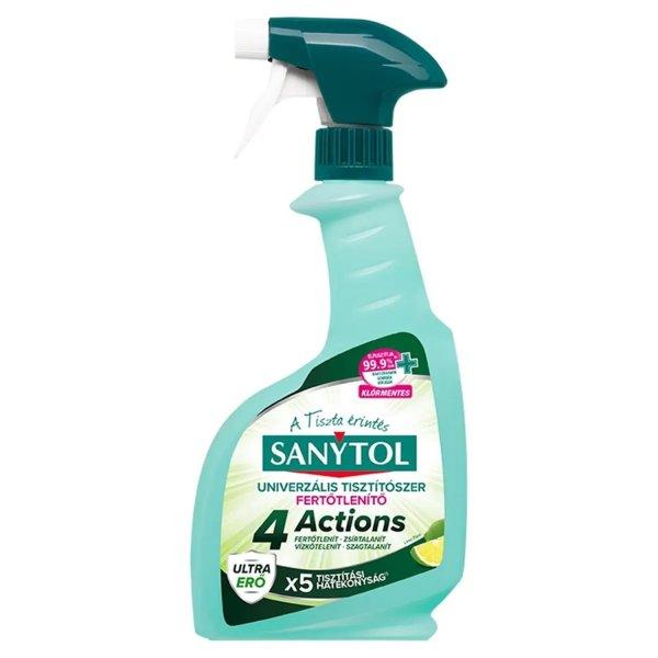Fertőtlenítő hatású univerzális tisztítószer szórófejes 500 ml Lime
Pure Sanytol_4 Actions