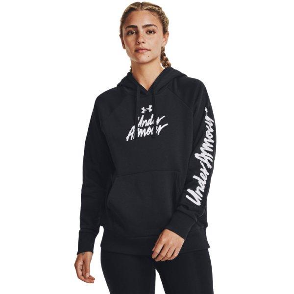 UNDER ARMOUR-UA Rival Fleece Graphic Hdy-BLK Fekete M