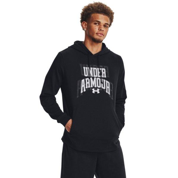UNDER ARMOUR-UA Rival Terry Graphic HD-BLK Fekete S