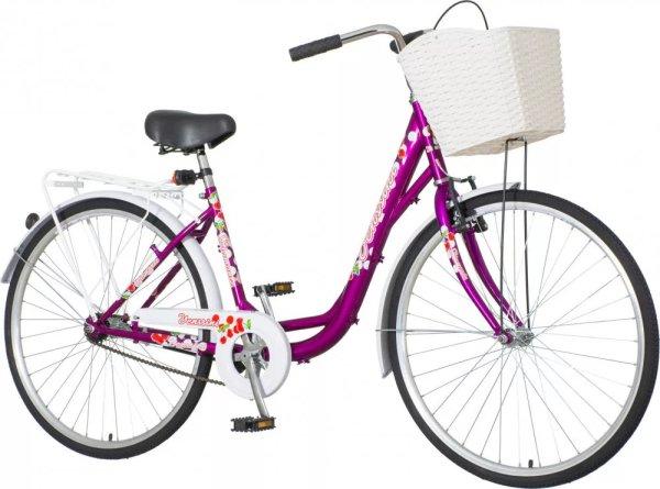 Venssini Diamante 26 lila női városi kerékpár(Hosszabb szállítás)