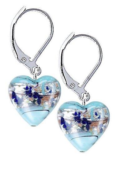 Lampglas Gyönyörű fülbevaló Ice Heart tiszta
ezüsttel ellátott Lampglas ELH29 gyönggyel