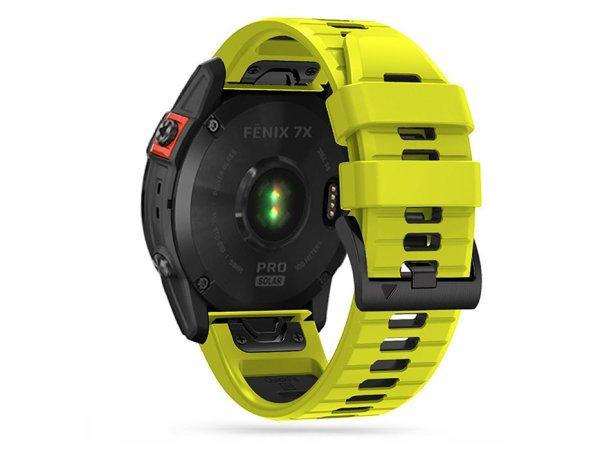 Garmin Fenix 3 / 5X / 3HR / 5X Plus / 6X / 6X Pro / 7X szilikon sport óraszíj
- Tech-Protect IconBand Pro - lime/fekete