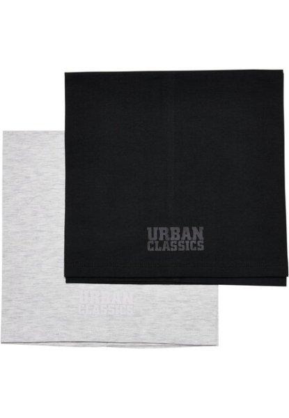Urban Classics Logo Tube Scarf 2-Pack black/lightgrey