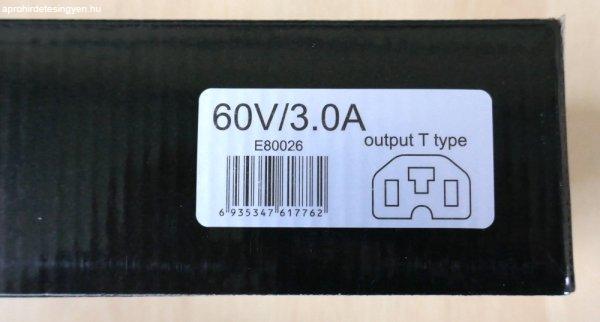 Akkumulátor töltő elektromos kerékpárhoz 60 V 3.0 Ah Lapos T