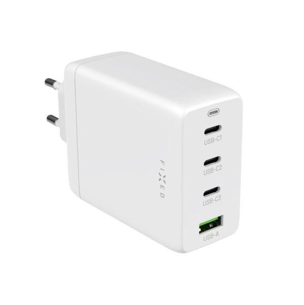 FIXED hálózati töltő 3xUSB-C 1xUSB-A kimenet, GaN technológia,PD 3.0, 100W,
fehér