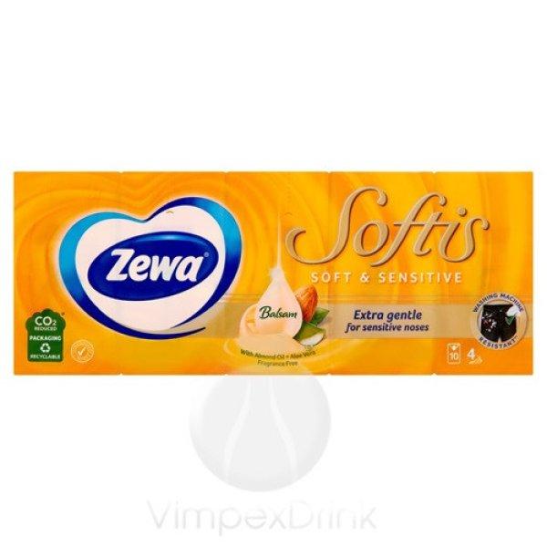 Zewa Softis 4 rétegű papírzsebkendő Soft&Sensitive 10x9