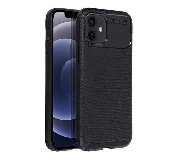 Forcell Carbon Premium Apple iPhone 12 / 12 Pro karbon mintás szilikon tok,
fekete