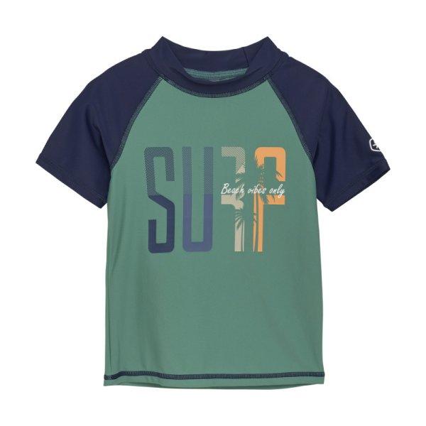 COLOR KIDS-T-shirt W Print, deep sea Zöld 116
