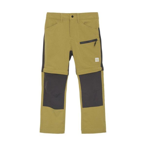 COLOR KIDS-Soft Pants Stretch W. Zip Off, fennel seed Barna 140