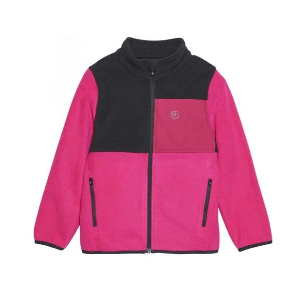 COLOR KIDS-Fleece Jacket - Colorblock, fuchsia purple Rózsaszín 164
