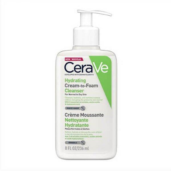 CeraVe Tisztító habzó krém(Hydrating Cream-to-Foam Clean
ser) 236 ml