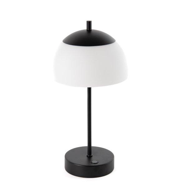 Moderne tafellamp zwart met opaal glas incl. LED 3-staps dimbaar - Djent