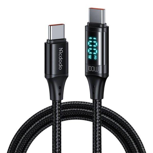 Mcdodo CA-1100 USB-C to USB-C kábel 100W, 1.2m (black)