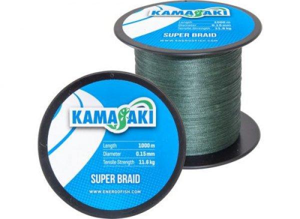 Kamasaki Super Braid Green 1000m 0,10mm 7,6kg fonott zsinór (30520-910)