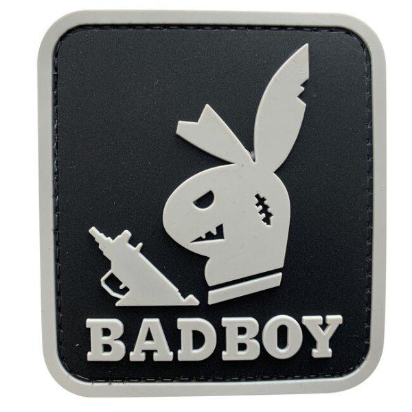 WARAGOD Tapasz 3D Bad Boy with Gun fekete 7.7x6.9cm
