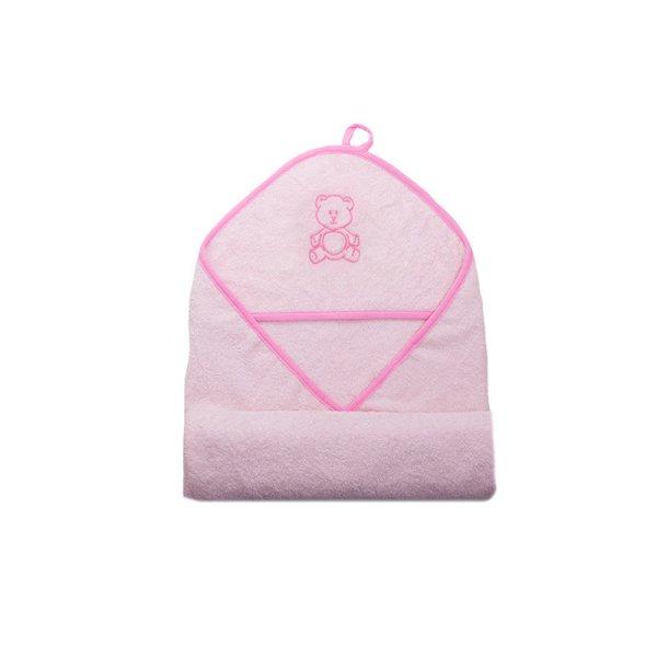 Vaganza Fürdőlepedő hímzett 80×80 - Rózsaszín/Pink/Maci