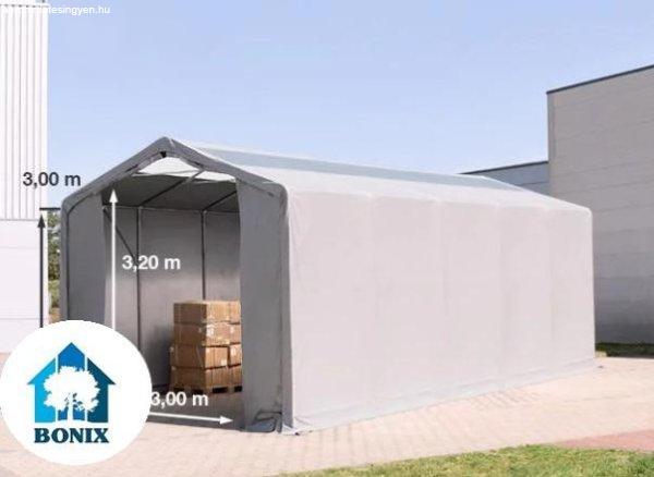 Professzionális raktársátor csarnoksátor, ipari tároló sátor 4x12m
oldalmagasság 3,00 m  átlátszó tetőablakkal ponyva PVC szürke
