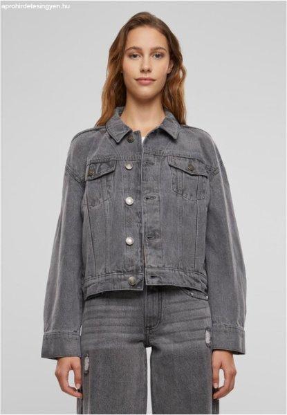 Urban Classics Ladies 80‘s Oversized Denim Jacket new grey washed