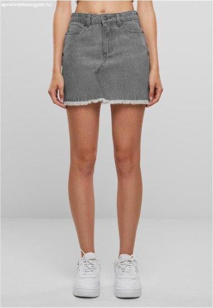 Urban Classics Ladies Heavy Mini Denim Skirt new grey washed