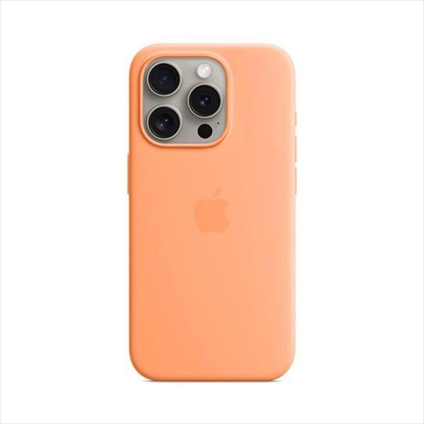 Apple iPhone 15 Pro Max Szilikontok MagSafe-vel - Orange Sorbet