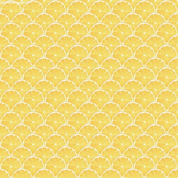 Just Kitchens citrus félét ábrázoló fehér sárga konyhai tapéta G45438