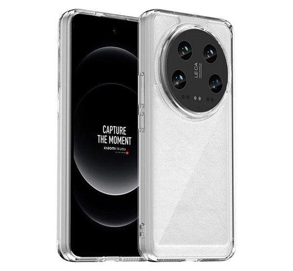Műanyag telefonvédő (szilikon keret, ütésállóság, átlátszó hátlap)
ÁTLÁTSZÓ Xiaomi 14 Ultra
