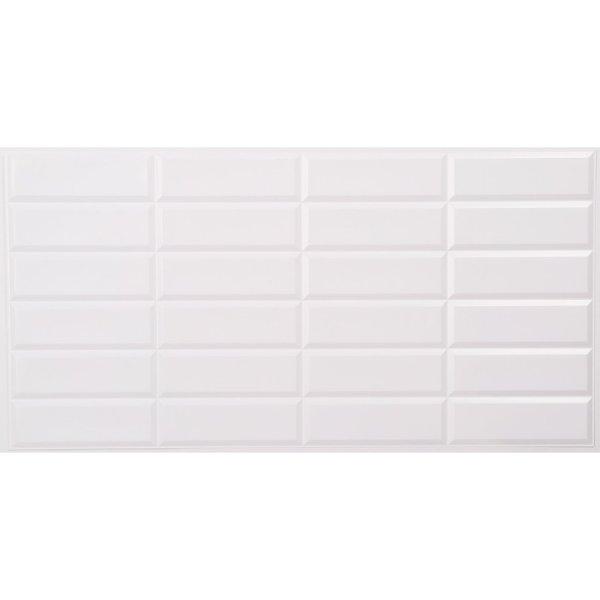 FLEXWALL PVC falburkolat White Seam fehér csempe, fehér fuga 96x48 cm, konyha,
fürdőszobai