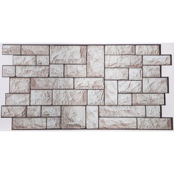 FLEXWALL PVC falpanel Rock-Marble kő szürke kőmintás 97,4x48,5 cm, burkoló
lap