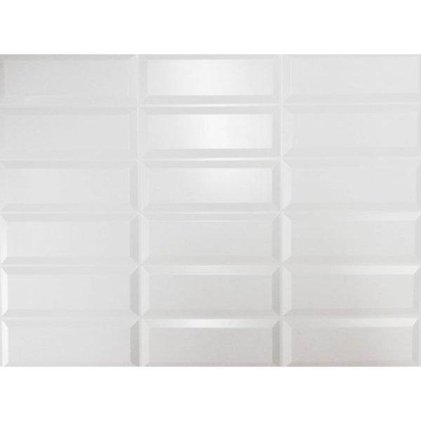 M-FLEX PVC falpanel fehér csempemintás dekorpanel 0528-K01, vízálló