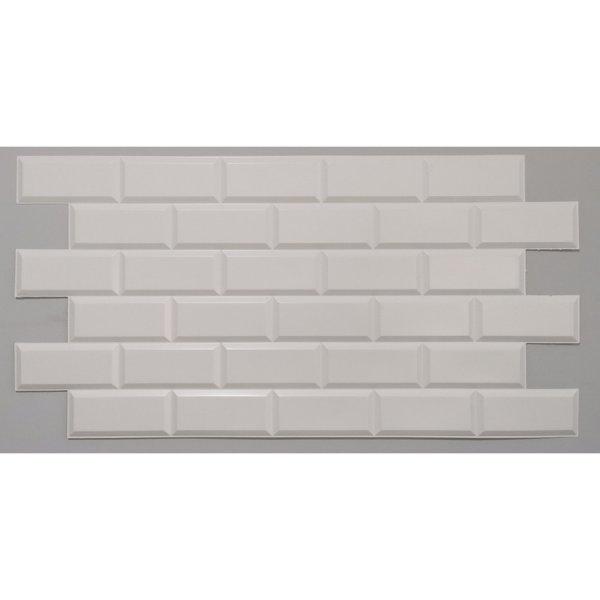 FLEXWALL PVC falpanel White Unit fehér csempe fehér fugával konyha,
fürdőszoba burkolat
