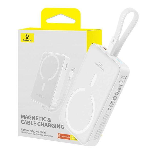 Baseus Magnetic Mini 10000mAh 20W MagSafe Mágneses Power Bank (fehér)