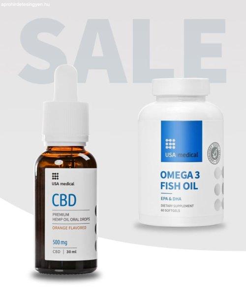 CBD Olaj 500 mg + Omega 3 halolaj