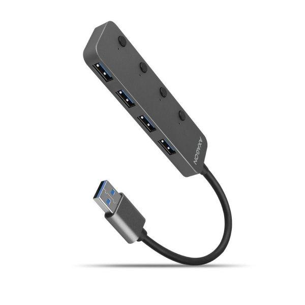 AXAGON HUE-MSA USB3.2 Hub 4-port metal Silver