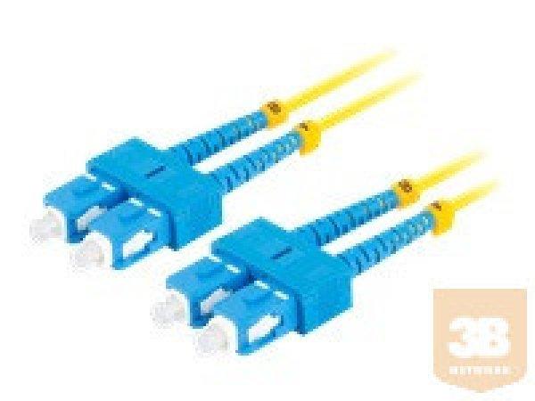 LANBERG optikai patch kábel SM SC/UPC-SC/UPC duplex 2m LSZH g657a1 3.0mm yellow