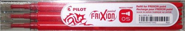 Rollertoll betét, 0,25 mm, tűhegyű, törölhető, PILOT "Frixion
Point", piros