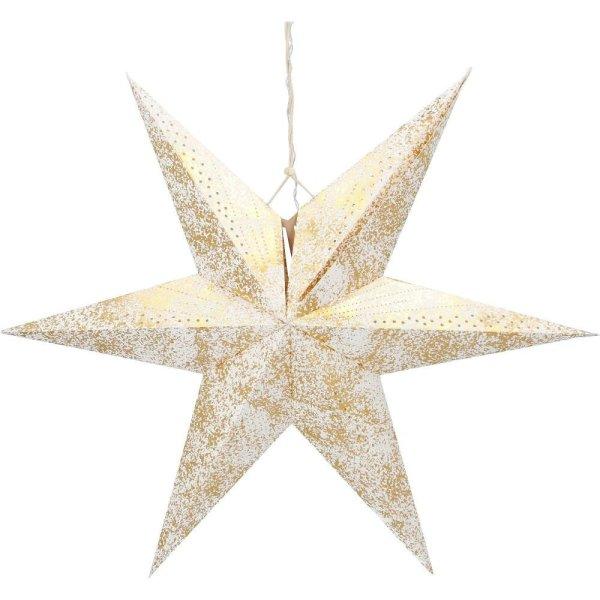 Retlux RXL 363 karácsonyi hétágú csillag, 10 LED, arany-meleg fehér