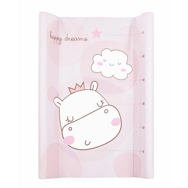 Kikkaboo pelenkázólap - merev 2 oldalú 50x80cm Happy dreams pink