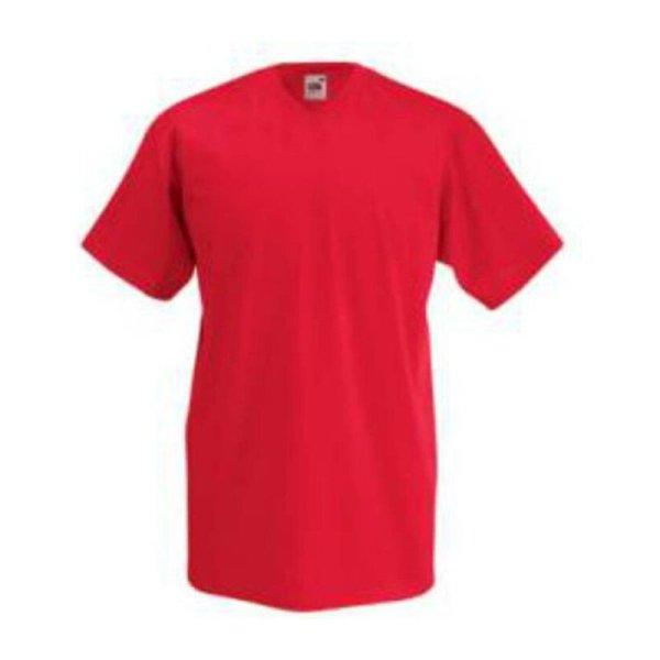 Fruit of the Loom F08 V-nyakú pamut póló, VALUEWEIGHT V-NECK T, Red - XL