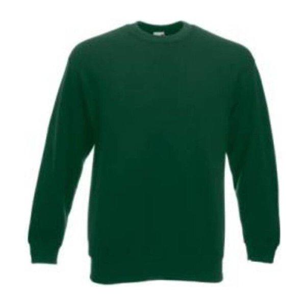 Fruit of the Loom F41 kereknyakú pulóver, SET-IN SWEAT, Bottle Green - 2XL