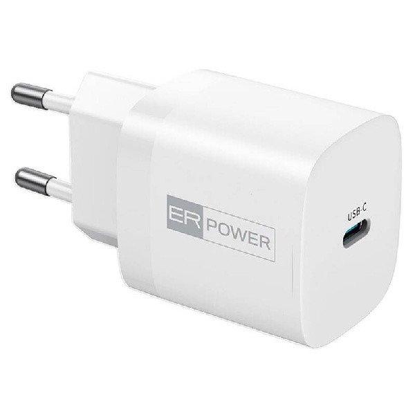 ER POWER Hálózati töltő GaN USB-C, 33 W, fehér