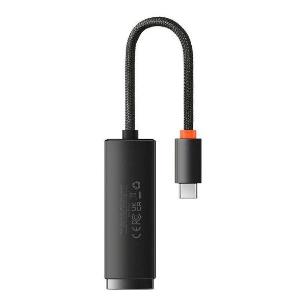 Baseus Lite Series USB-C – RJ45 hálózati adapter, 100Mbps (fekete)