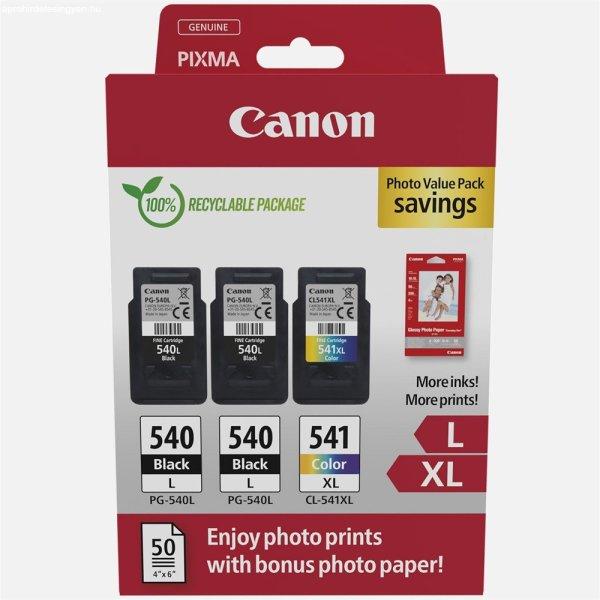 Canon PG540L (2x11ml) + CL541XL tintapatron + 50 db GP501 10x15 fényes
fotópapír multipack ORIGINAL