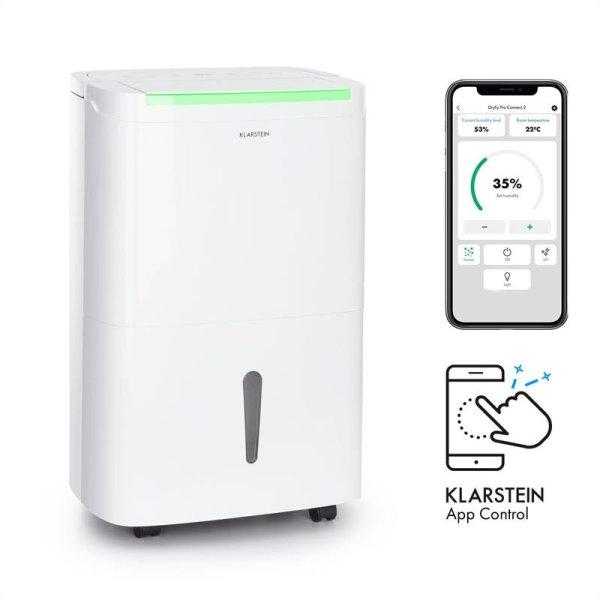 Klarstein DryFy Pro Connect Smart, Párátlanító, WiFi, Kompresszor, 30l/d,
25-30 m², Fehér