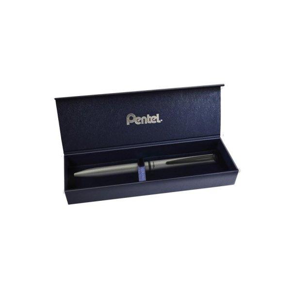 Rollertoll, 0,35 mm, rotációs, matt ezüst tolltest, PENTEL "EnerGel
BL-2507" kék