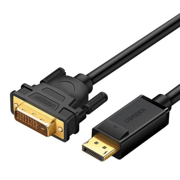 DisplayPort-DVI kábel UGREEN DP103, FullHD, egyirányú, 1,5m (fekete)
