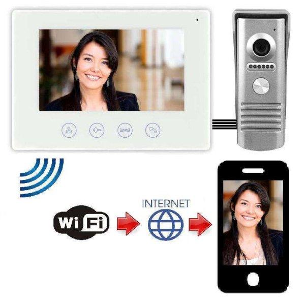 Home DPV WIFI SET Smart videó-kaputelefon, éjjellátó mód, fénykép
készítési lehetősg, SD kártya bővétíési lehetőség, Android/IOS
kompatibilis