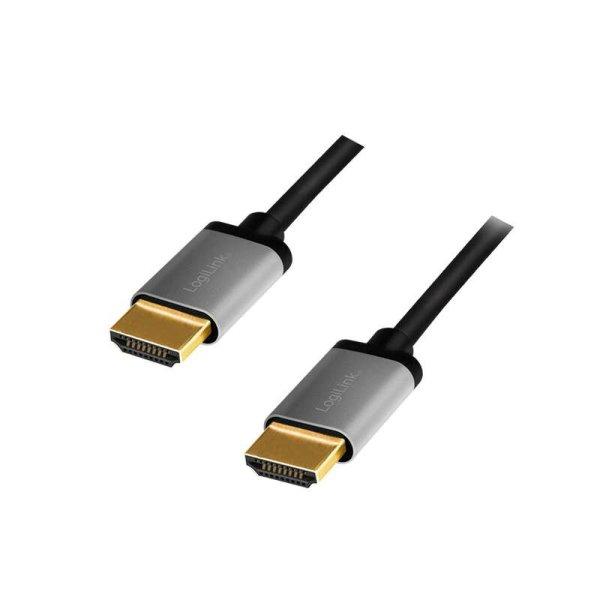 Logilink HDMI kábel, A/M - A/M, 4K/60 Hz, alu, 5 m