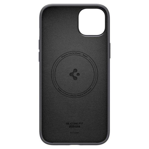 Spigen Silicone Fit Apple iPhone 14 Plus MagSafe Hátlapvédő tok - Fekete