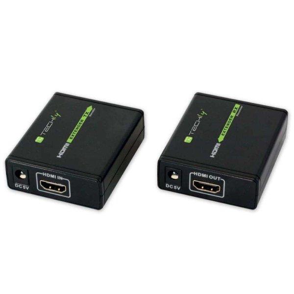 Techly 309739 HDMI Extender UTP kábelen 60m - Fekete