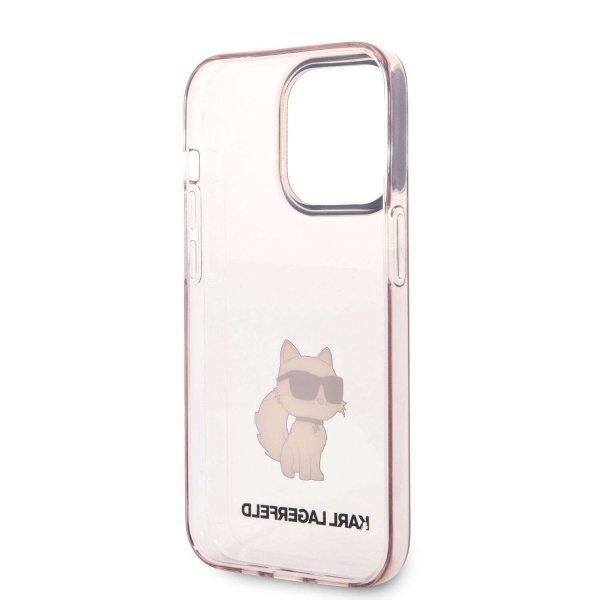 Karl Lagerfeld IML Choupette Apple iPhone 14 Pro Tok - Rózsaszín/Mintás
